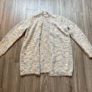 Loft Eyelash Multicolor Oversize Cardigan Size L NWOT